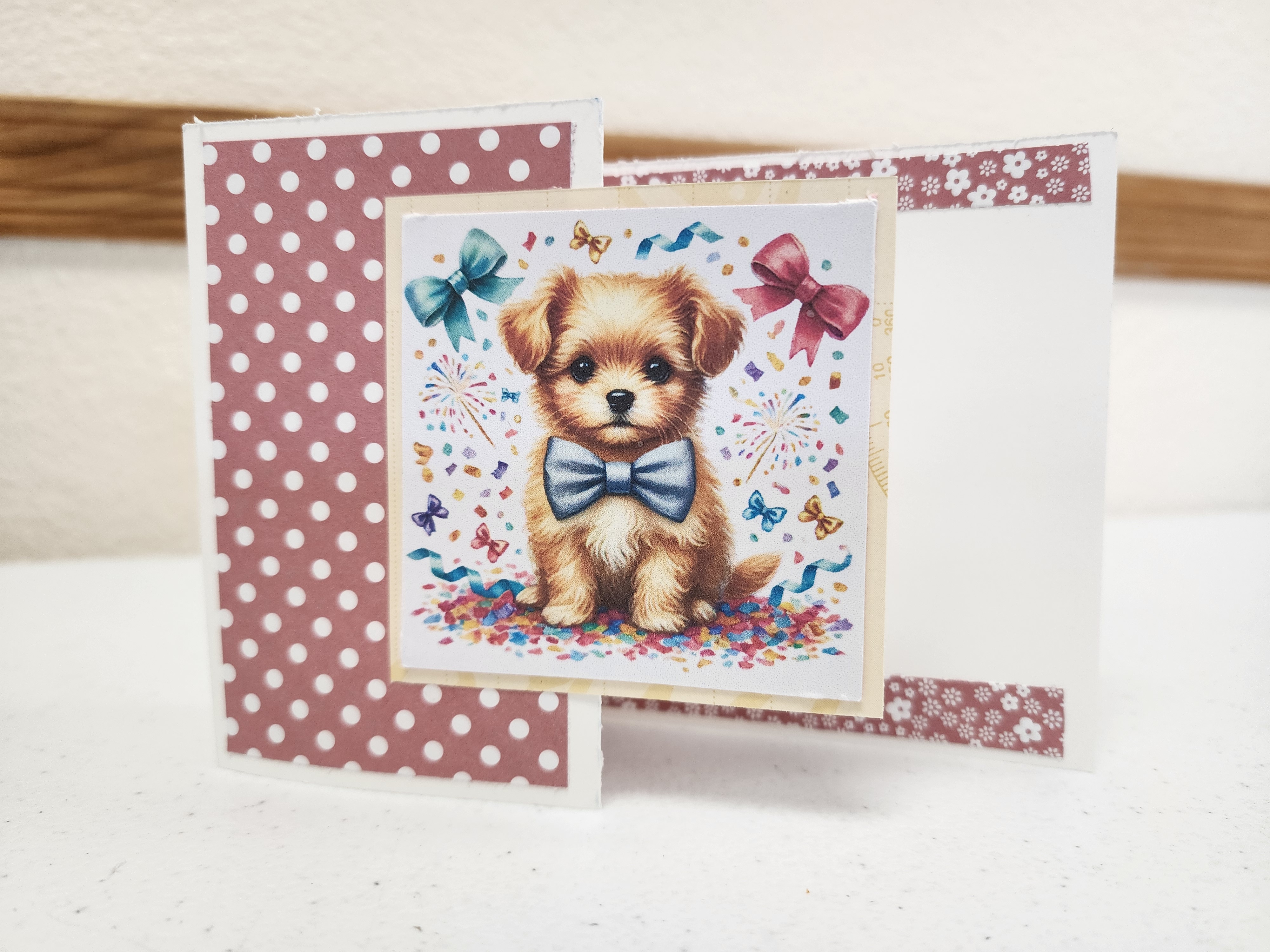 Card with puppy on it