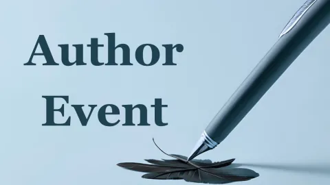 Quill pen with words Author Event