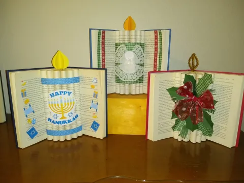 Books fluted and decorated