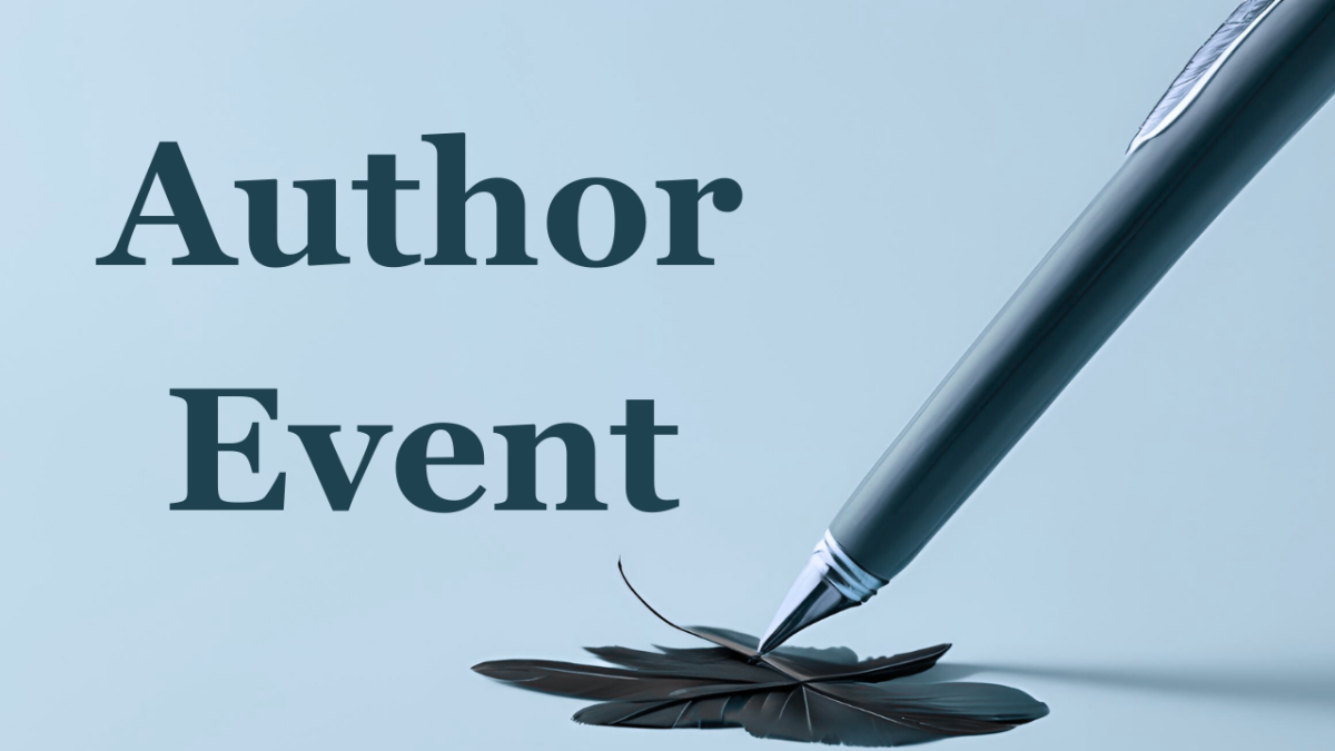 Quill pen with words Author Event