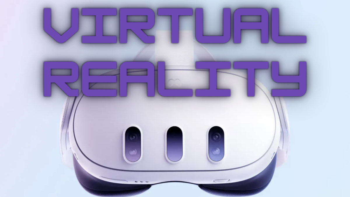 Meta Oculus with text Virtual Reality