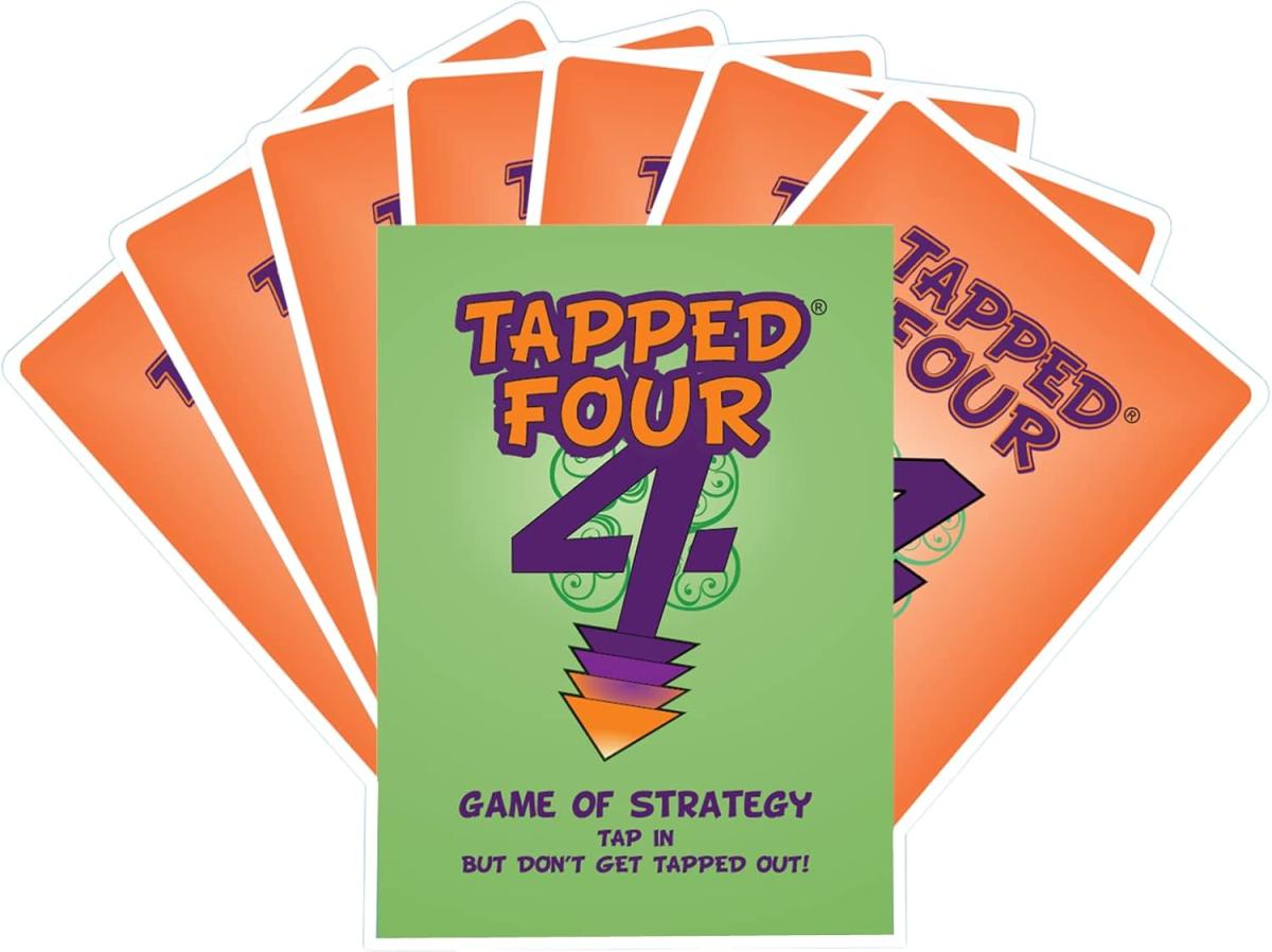 Card game tapped four cards fanned